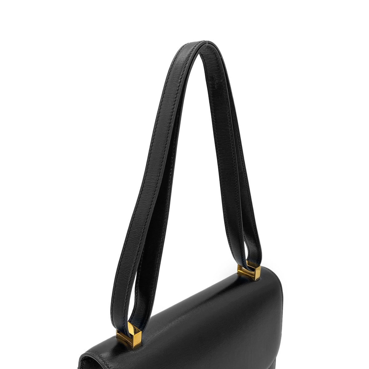 Luxury Promise Japan HERMES CONSTANCE 23 BLACK BOXCALF SHOULDER BAG 〇O GHW 90299789