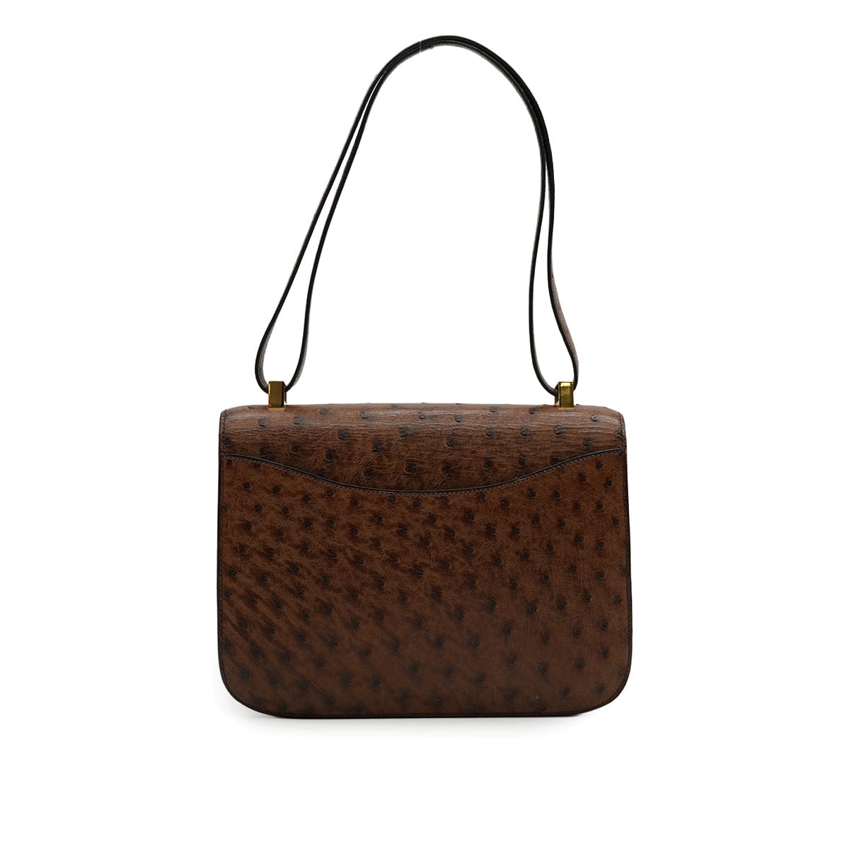 Luxury Promise Japan HERMES CONSTANCE 23 ETRUSQUE OSTRICH SHOULDER BAG 1986 CIRCLE P GOLD HARDWARE 90335143