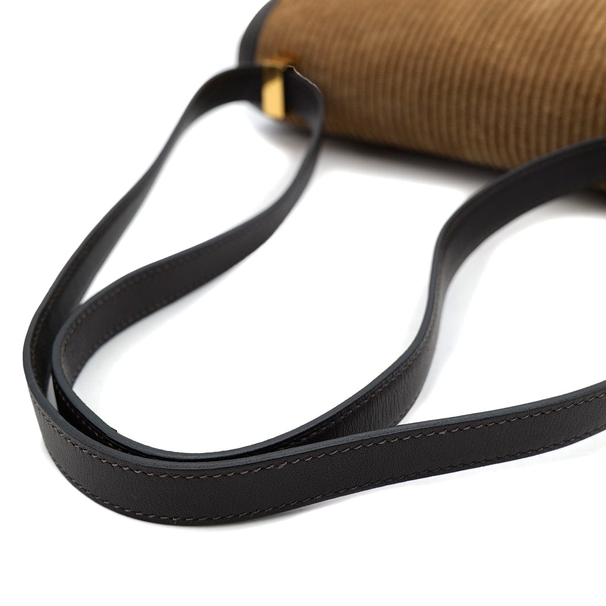 Luxury Promise Japan HERMES CONSTANCE 23 TABAC CAMEL EBENE CORDUROY SWIFT SHOULDER BAG D GHW 90302183