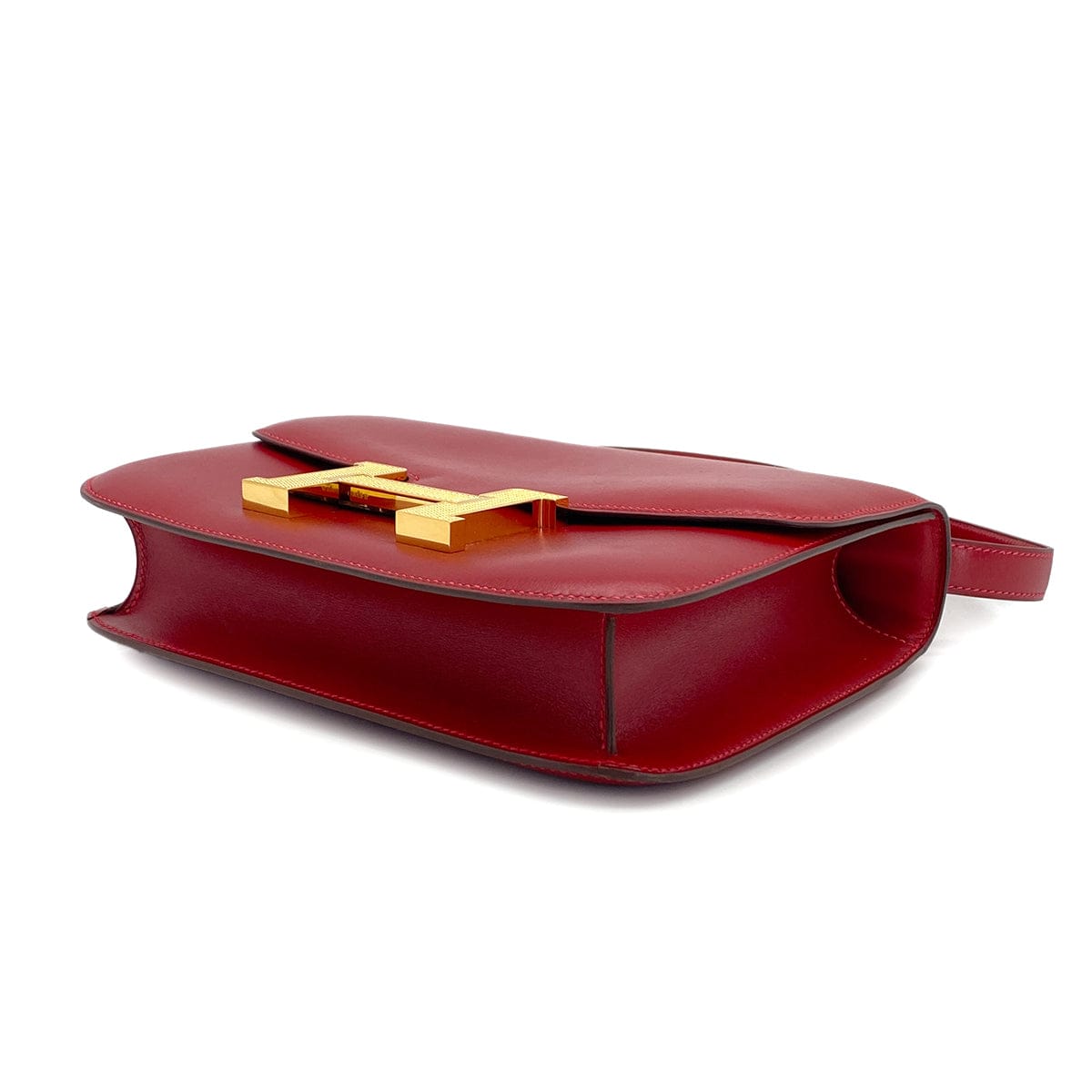 Luxury Promise Japan HERMES CONSTANCE 24 ROUGE GARANCE BOX CALF SHOULDER BAG 2011 SQUARE O GUILLOCHE HARDWARE 90324746