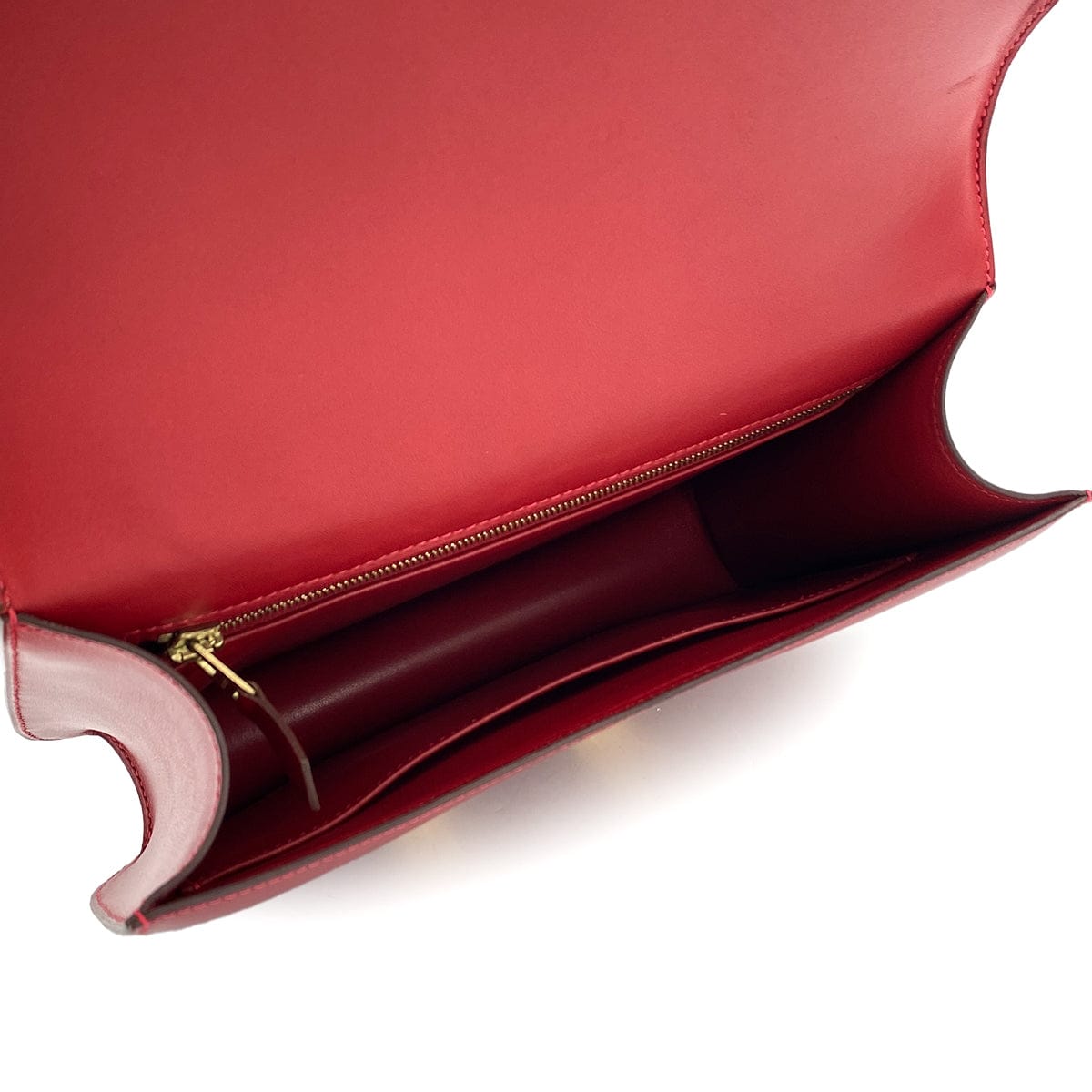 Luxury Promise Japan HERMES CONSTANCE 24 ROUGE GARANCE BOX CALF SHOULDER BAG 2011 SQUARE O GUILLOCHE HARDWARE 90324746