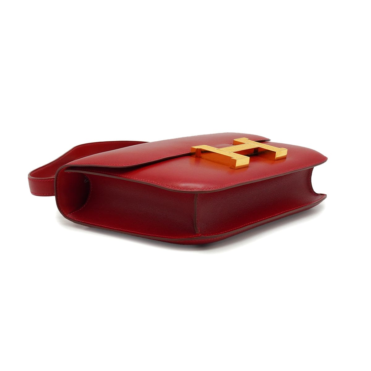 Luxury Promise Japan HERMES CONSTANCE 24 ROUGE VIF BOX CALF SHOULDER BAG 2003 SQUARE G GUILLOCHE HARDWARE 90339636