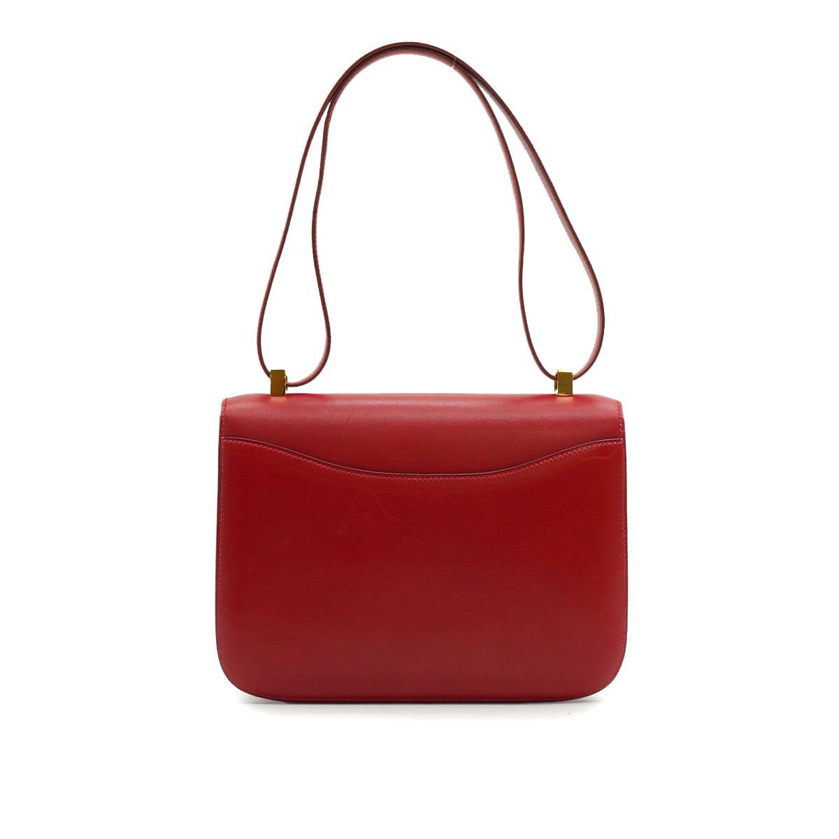 Luxury Promise Japan HERMES CONSTANCE 24 ROUGE VIF BOX CALF SHOULDER BAG 2003 SQUARE G GUILLOCHE HARDWARE 90339636