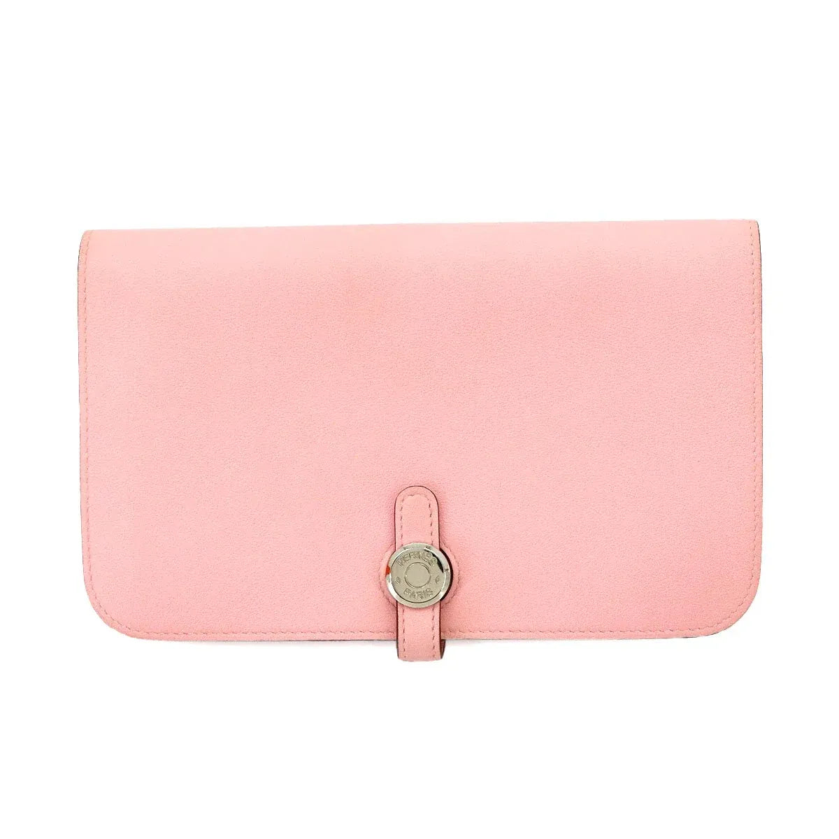 Luxury Promise Japan HERMES Dogon GM Long Wallet Swift Rose Sakura Duo Purse 90338588