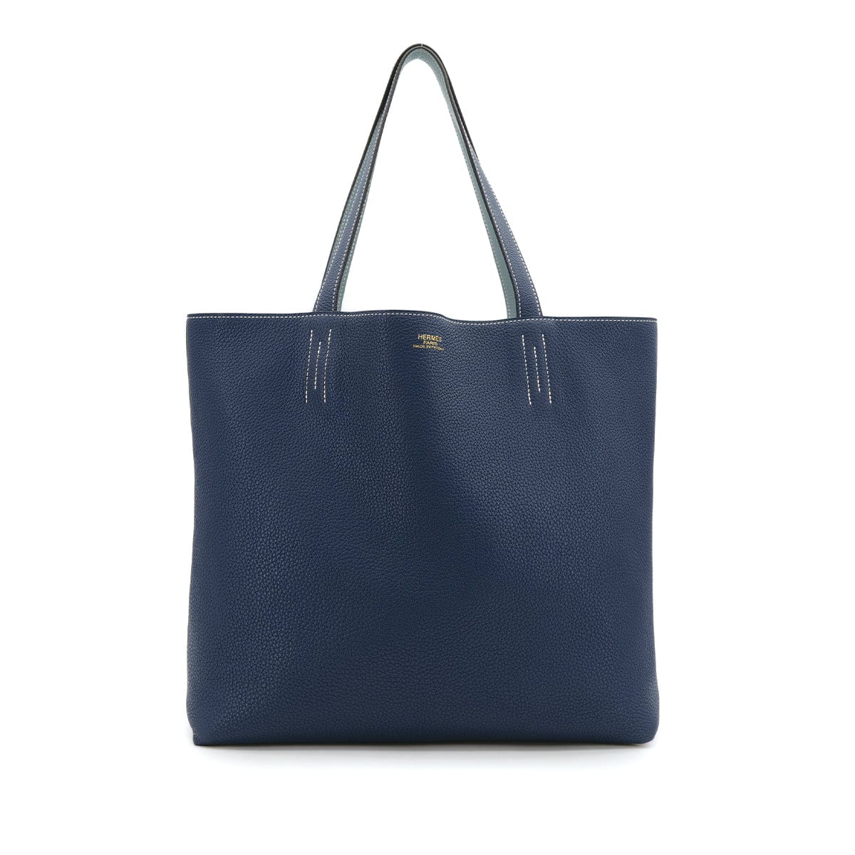 Luxury Promise Japan HERMES DOUBLE SENS 36 CIEL BLEU DE MALTE TAURILLON CLEMENCE TOTE SHOULDER BAG □P 90310256