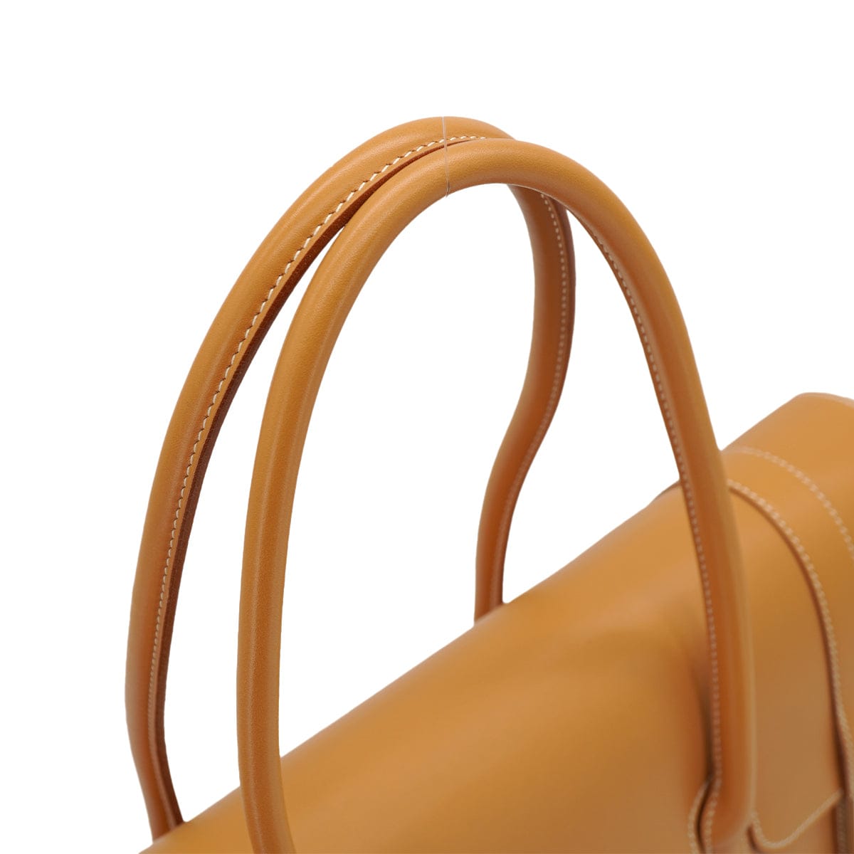 Luxury Promise Japan HERMES DRAG 37 NATUREL VEAU BARENIA HAND BAG 2000 SQUARE D PALLADIUM HARDWARE 90328123