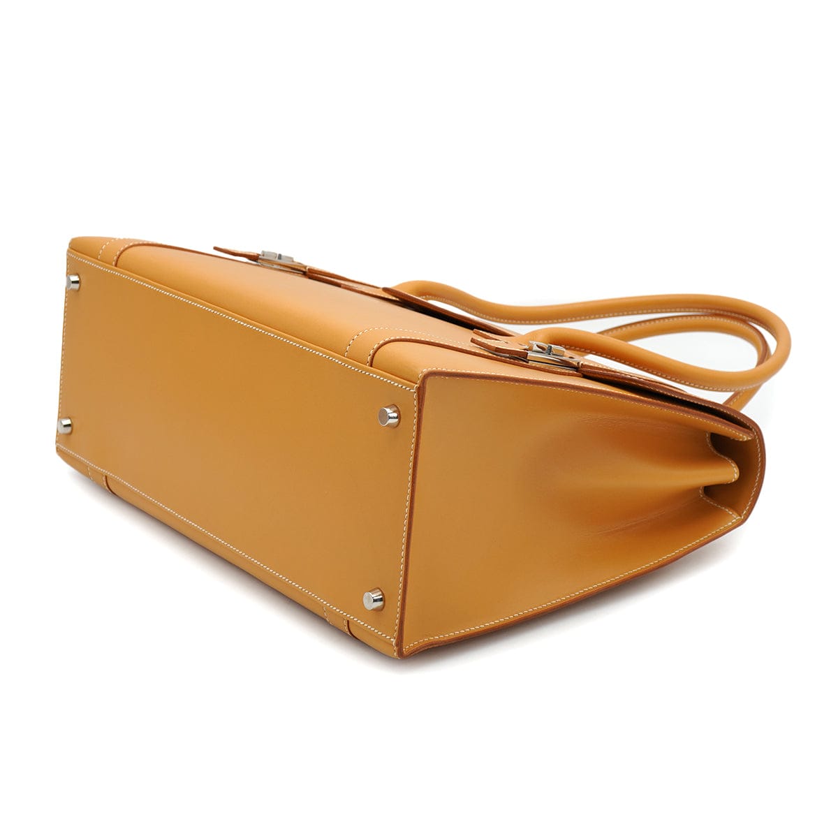 Luxury Promise Japan HERMES DRAG 37 NATUREL VEAU BARENIA HAND BAG 2000 SQUARE D PALLADIUM HARDWARE 90328123