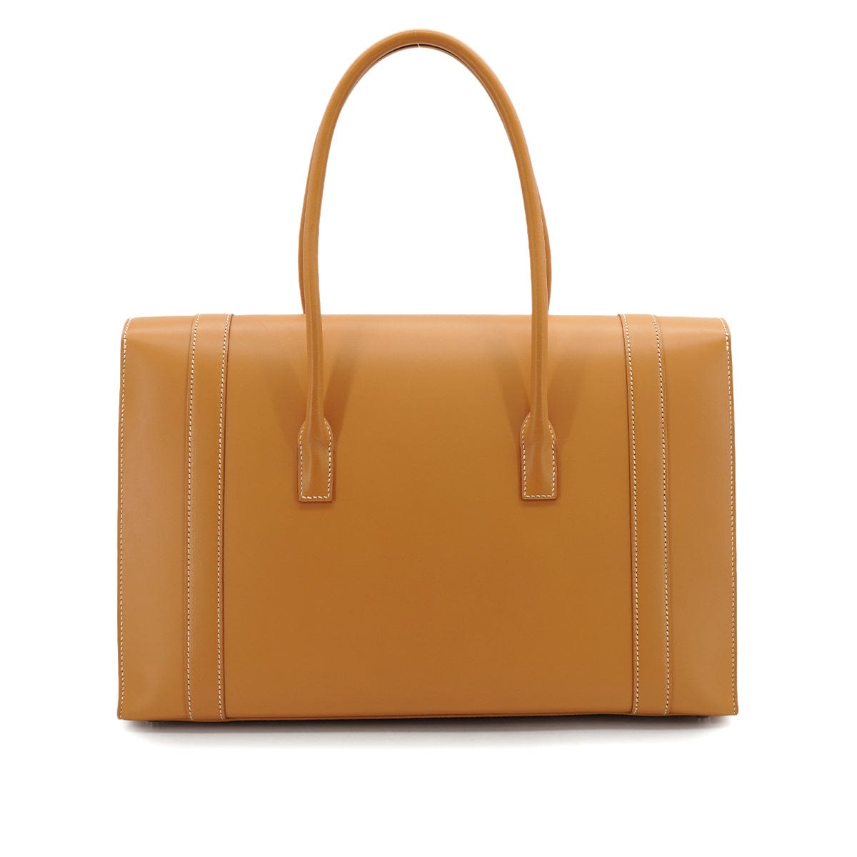 Luxury Promise Japan HERMES DRAG 37 NATUREL VEAU BARENIA HAND BAG 2000 SQUARE D PALLADIUM HARDWARE 90328123