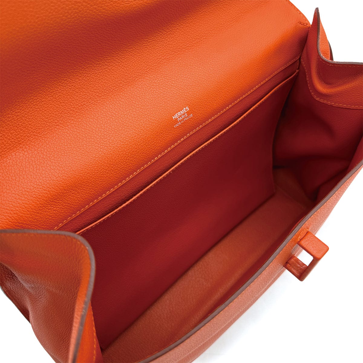 Luxury Promise Japan HERMES ETRIBELT ORANGE EVER GRAIN HAND BAG □Q PALLADIUM HARDWARE 90310132