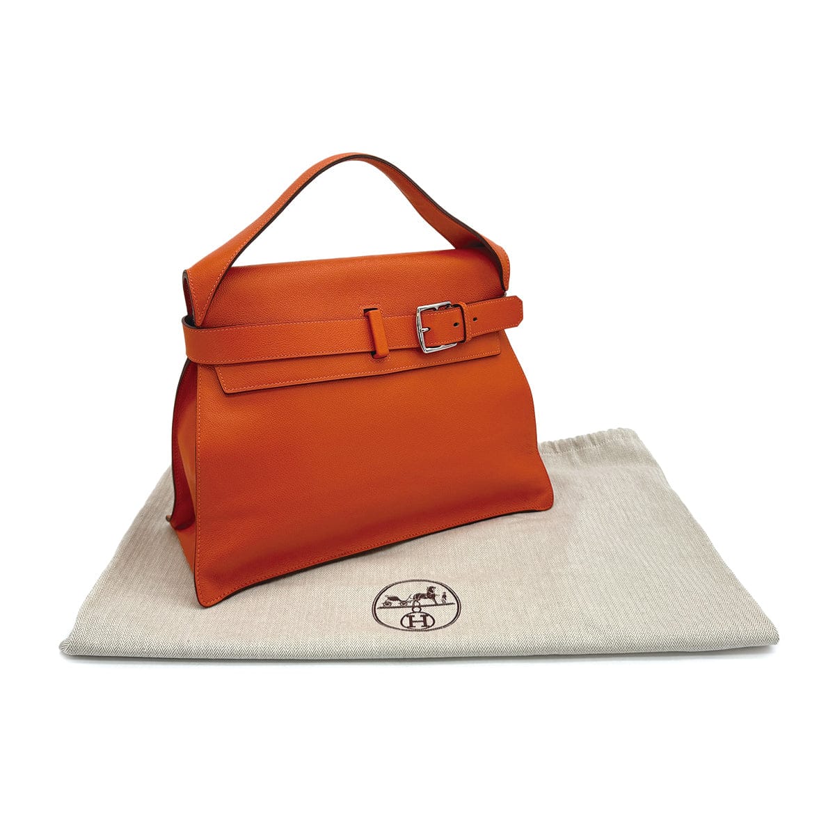 Luxury Promise Japan HERMES ETRIBELT ORANGE EVER GRAIN HAND BAG □Q PALLADIUM HARDWARE 90310132