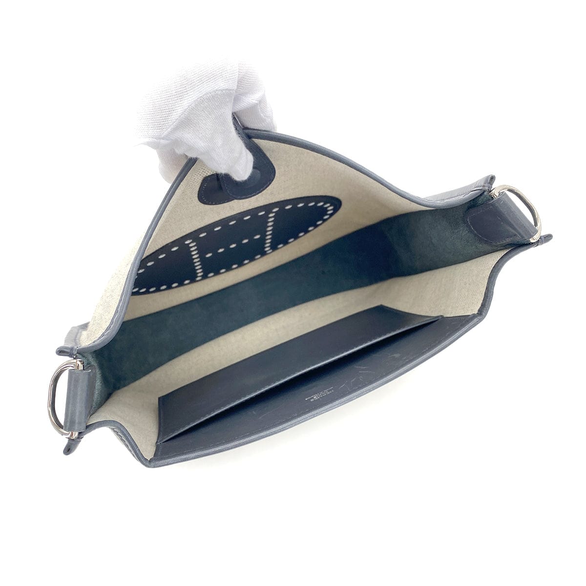 Luxury Promise Japan HERMES EVELYNE PM GRAPHITE BOXCALF TOILE H SHOULDER BAG □K 90295735