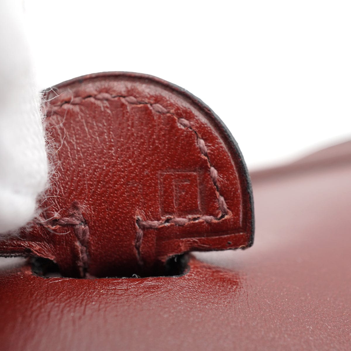 Luxury Promise Japan HERMES EVELYNE TPM ROUGE H BOX CALF SHOULDER BAG 2002 SQUARE F 90327386