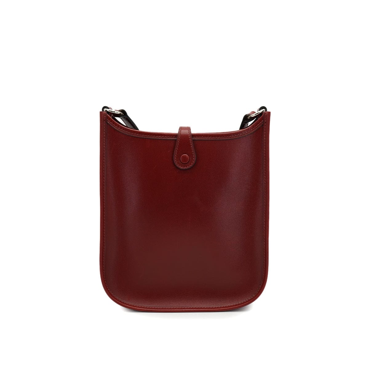Luxury Promise Japan HERMES EVELYNE TPM ROUGE H BOX CALF SHOULDER BAG 2002 SQUARE F 90327386