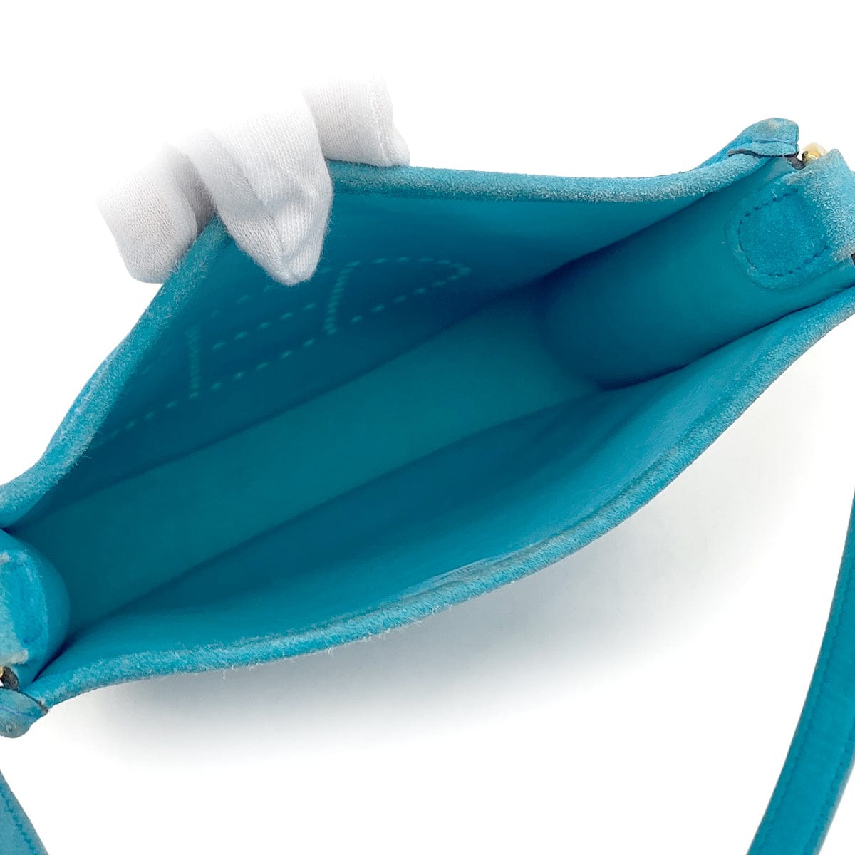 Luxury Promise Japan HERMES EVELYNE TPM TURQUOISE DOBRIS SHOULDER BAG 2005 SQUARE I 90327383