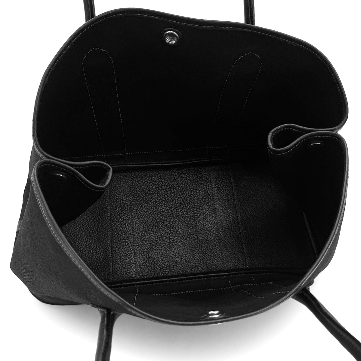 Luxury Promise Japan HERMES GARDEN PARTY 36 PM BLACK TOILE OFFICIER TOTE BAG 2004 SQUARE H 90311823