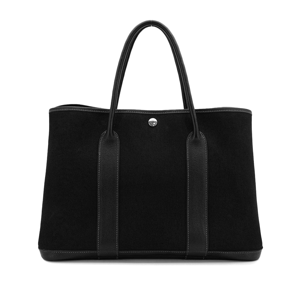 Luxury Promise Japan HERMES GARDEN PARTY 36 PM BLACK TOILE OFFICIER TOTE BAG 2004 SQUARE H 90311823