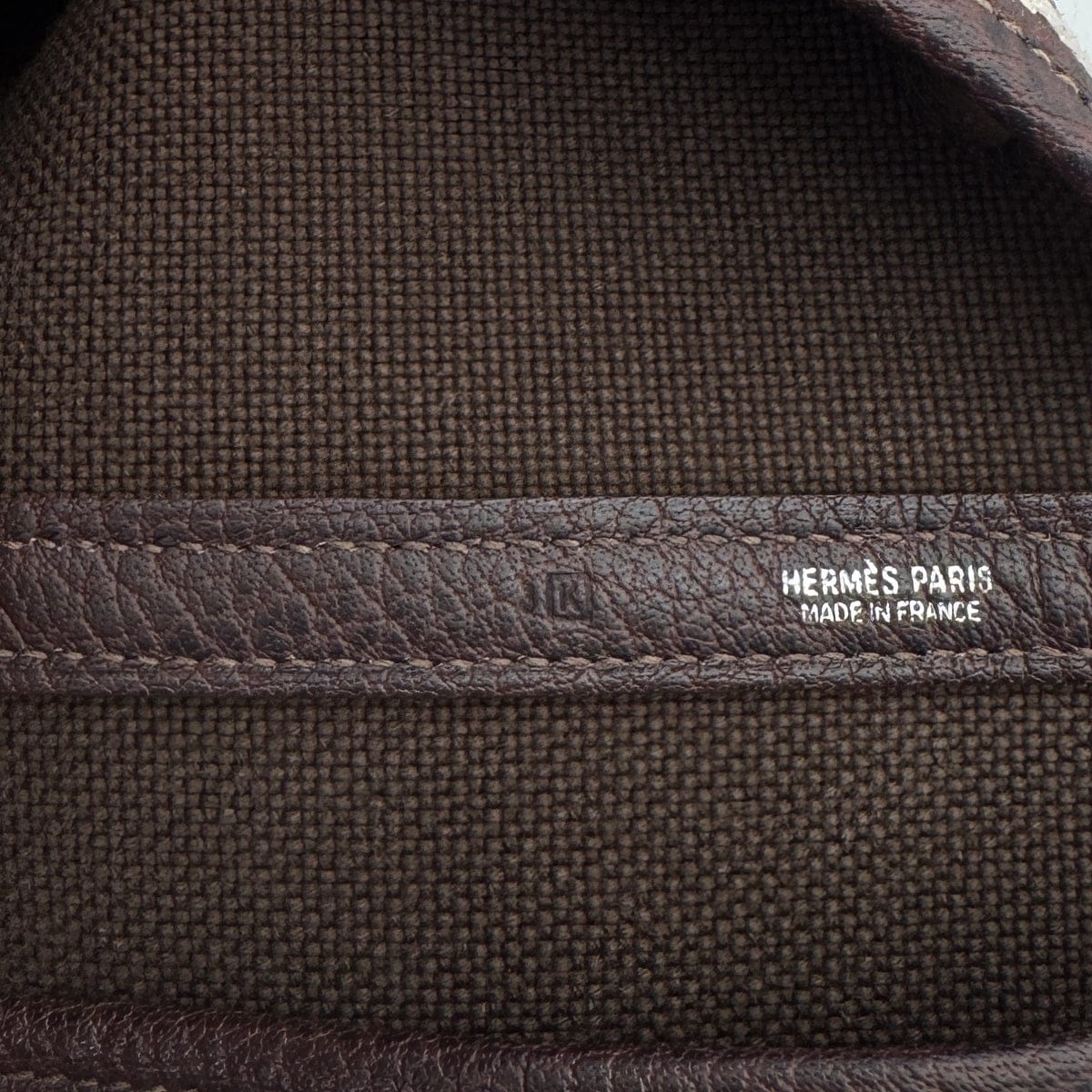 Luxury Promise Japan HERMES GARDEN PARTY 36 PM EBENE TOILE SO H BUFFLE SKIPPER TOTE BAG □K 90259710