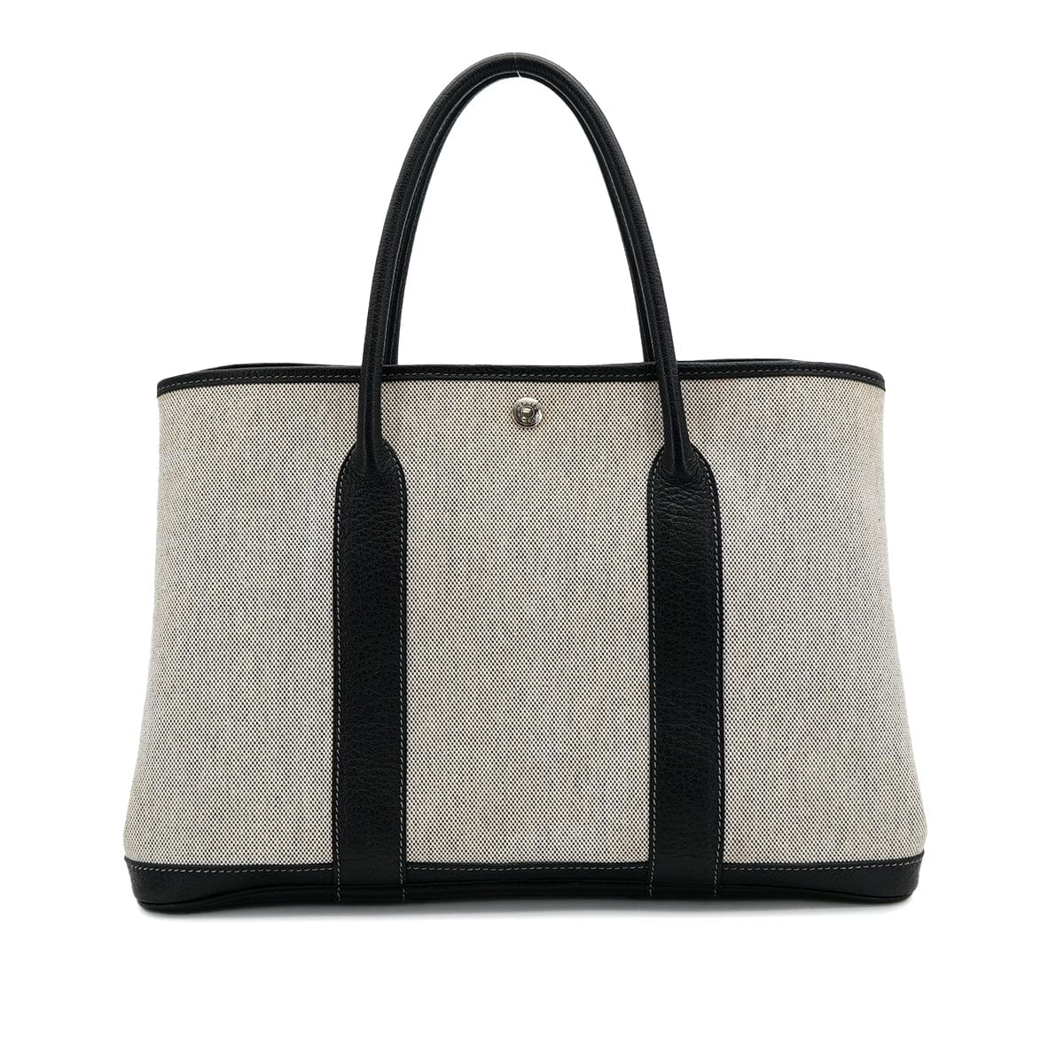 Luxury Promise Japan HERMES GARDEN PARTY 36 PM ECRU BLACK TOILE H TOTE BAG 2004 SQUARE H 90311822