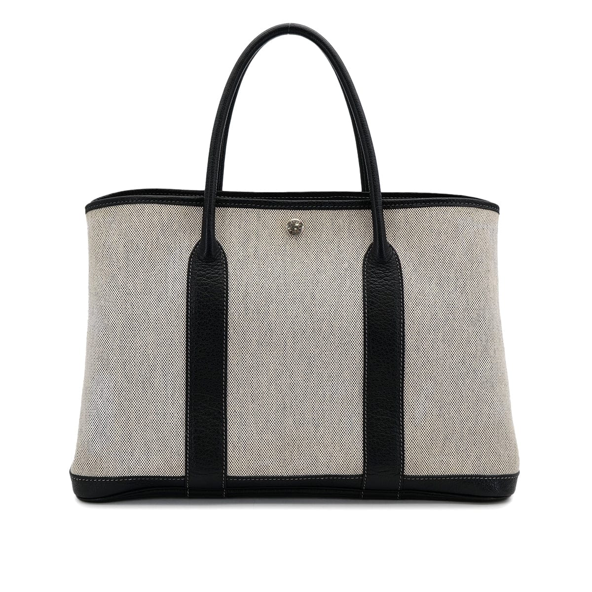 Luxury Promise Japan HERMES GARDEN PARTY 36 PM ECRU BLACK TOILE H TOTE BAG 2004 SQUARE H 90311822