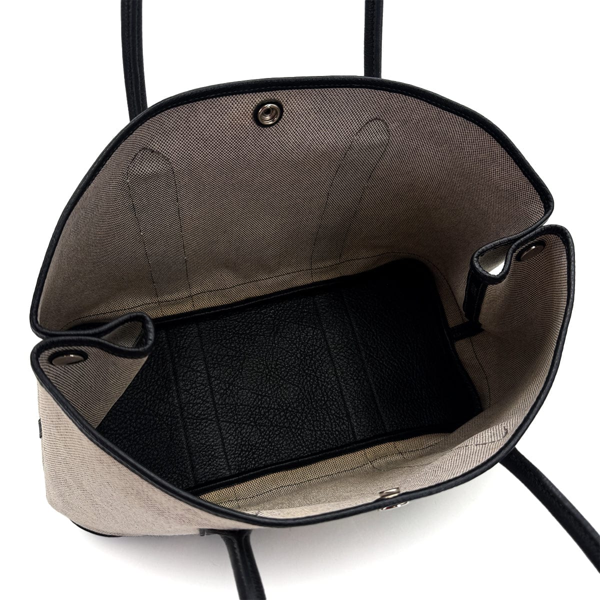 Luxury Promise Japan HERMES GARDEN PARTY 36 PM ECRU BLACK TOILE H TOTE BAG □J 90310339