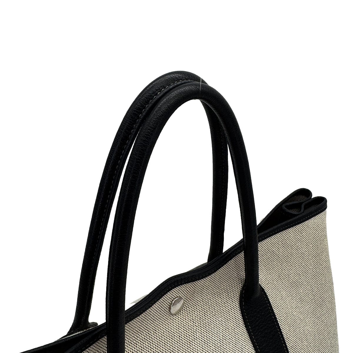 Luxury Promise Japan HERMES GARDEN PARTY 36 PM ECRU BLACK TOILE H TOTE BAG □J 90310339