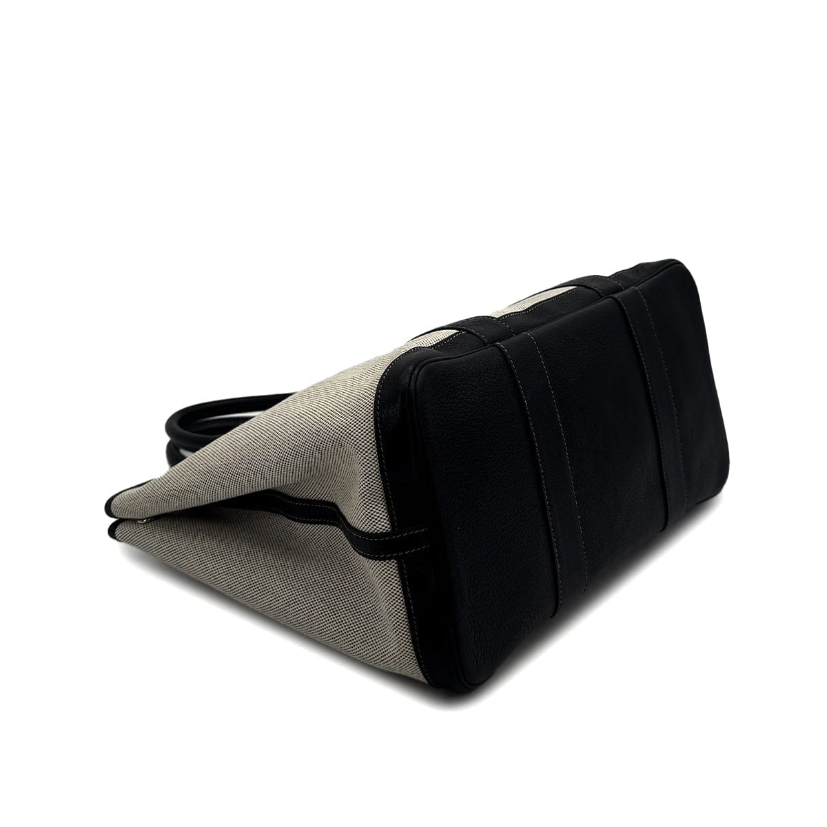 Luxury Promise Japan HERMES GARDEN PARTY 36 PM ECRU BLACK TOILE H TOTE BAG □J 90310339