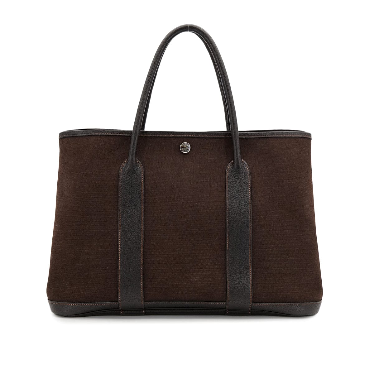 Luxury Promise Japan HERMES GARDEN PARTY 36 PM MARRON TOILE OFFICIER TOTE BAG □I 90309781