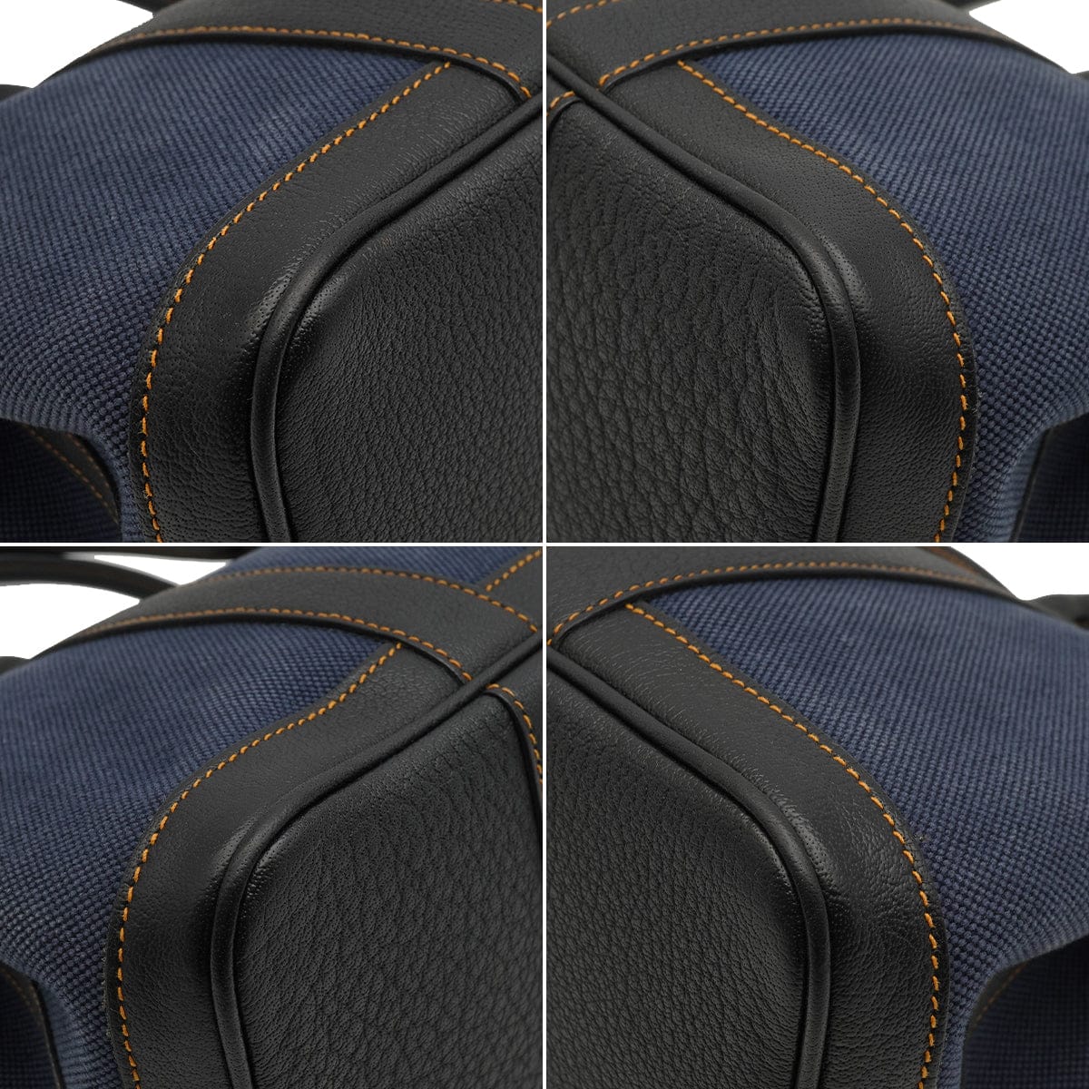 Luxury Promise Japan HERMES GARDEN PARTY TPM BLACK DENIM FONC BUFFLE SKIPPER TOILE H HAND BAG 2012 SQUARE P 90335887