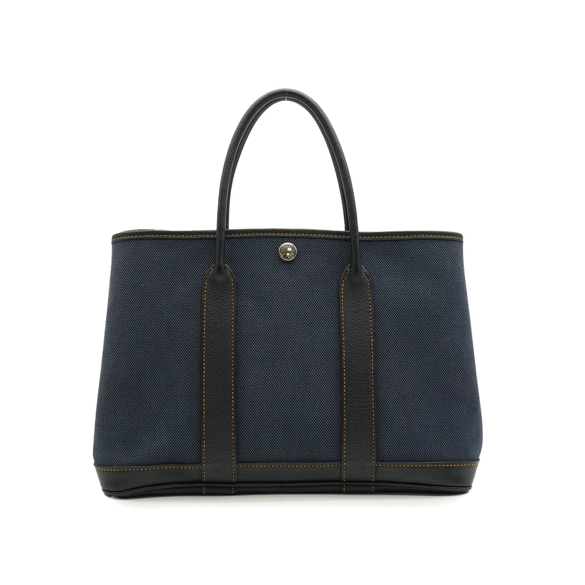 Luxury Promise Japan HERMES GARDEN PARTY TPM BLACK DENIM FONC BUFFLE SKIPPER TOILE H HAND BAG 2012 SQUARE P 90335887