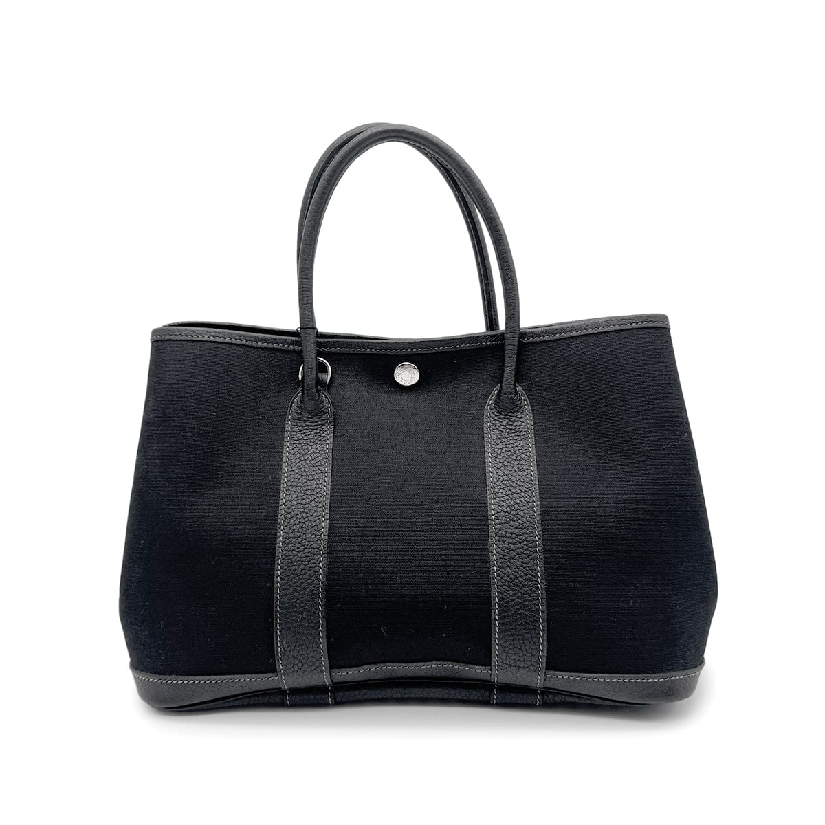 Luxury Promise Japan HERMES GARDEN PARTY TPM BLACK TOILE OFFICIER HAND BAG □I 90261240