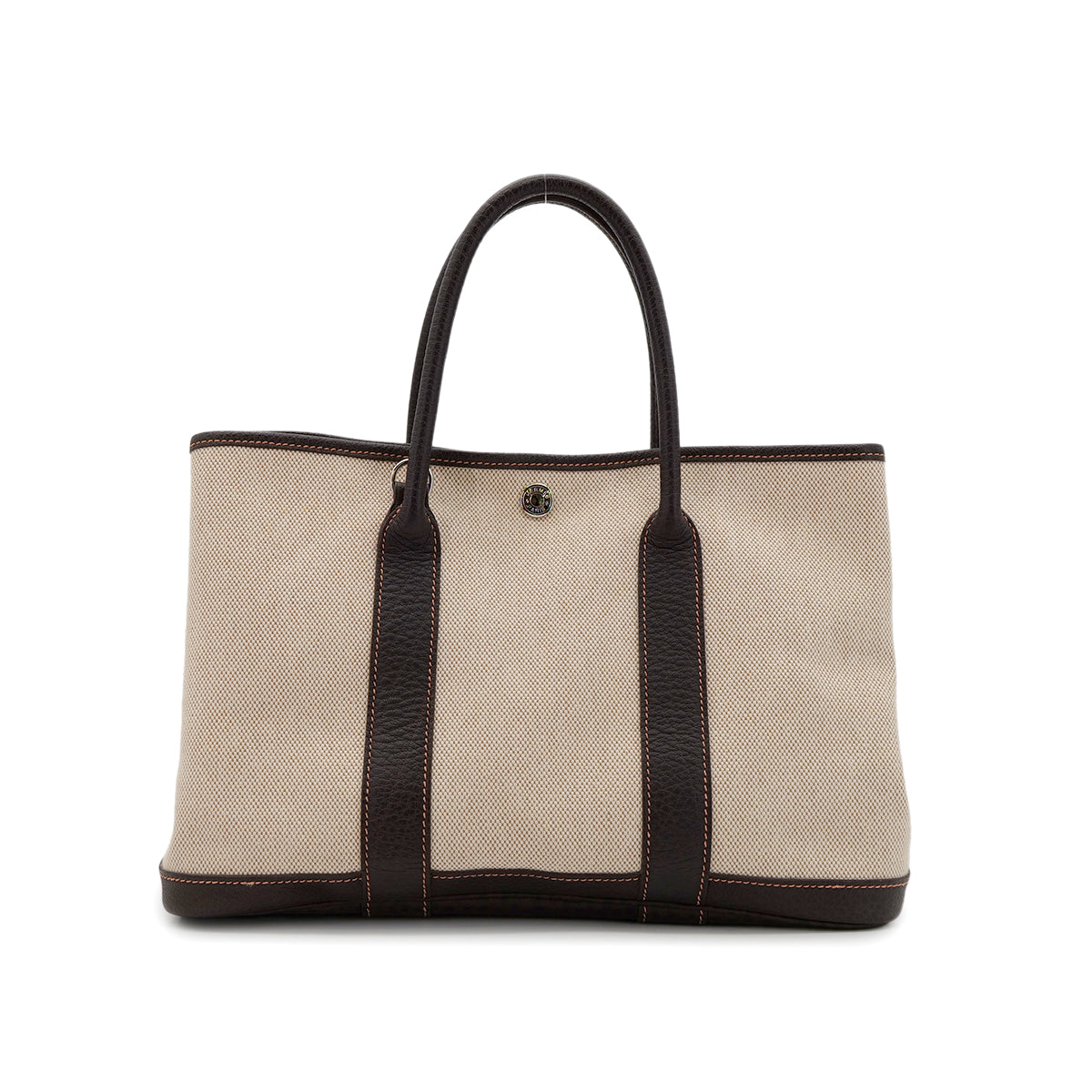 Luxury Promise Japan HERMES GARDEN PARTY TPM MARON TOILE H BUFFLE SKIPPER HAND SHOULDER BAG □I 90303608