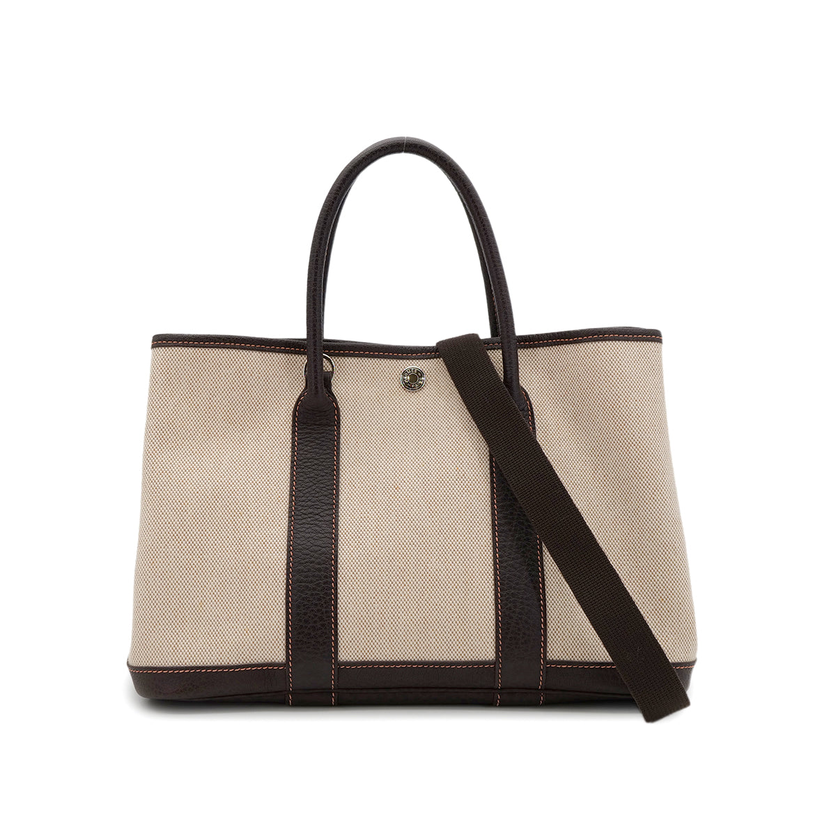Luxury Promise Japan HERMES GARDEN PARTY TPM MARON TOILE H BUFFLE SKIPPER HAND SHOULDER BAG □I 90303608