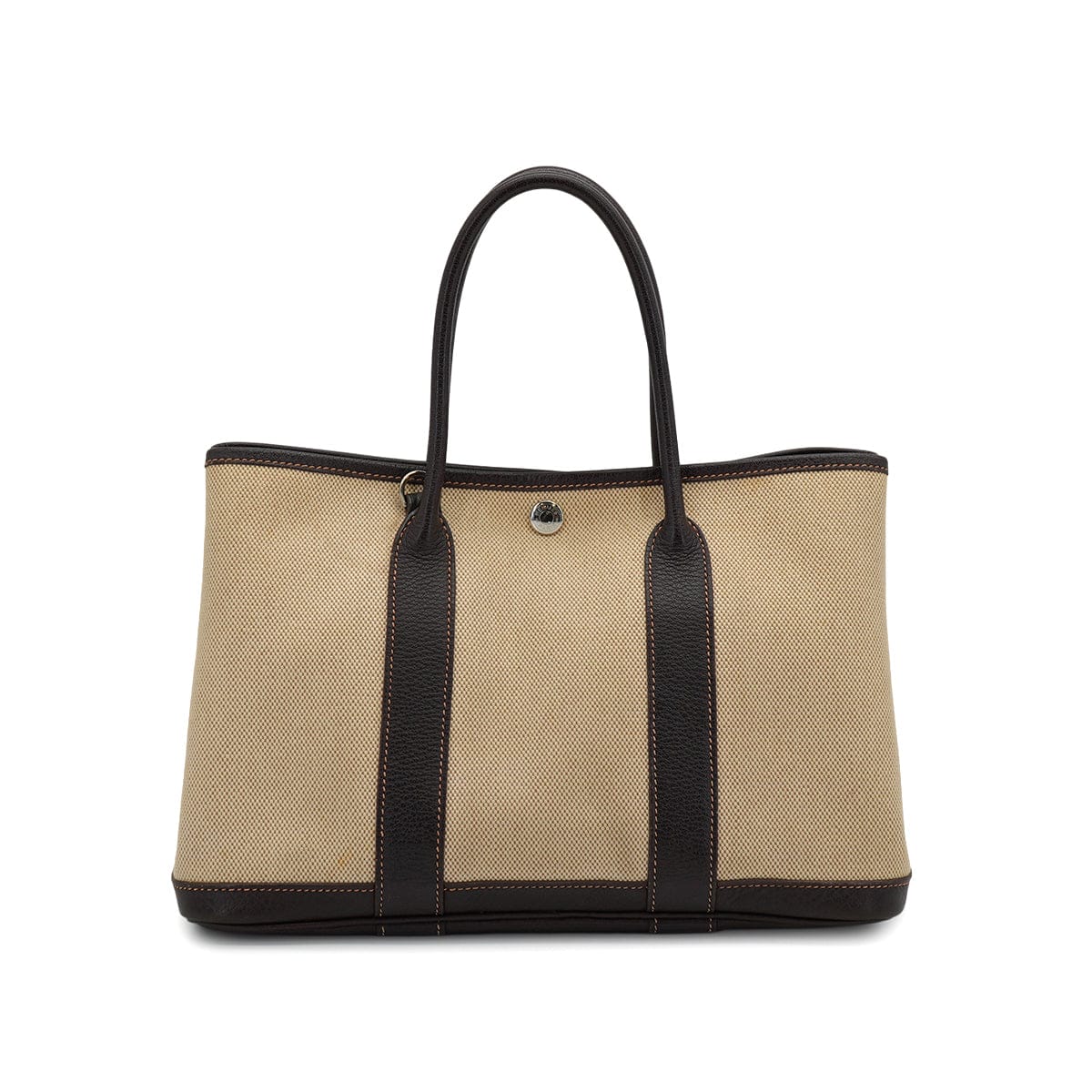 Luxury Promise Japan HERMES GARDEN PARTY TPM MARRON TOILE H HAND SHOULDER BAG 2005 SQUARE I 90334297