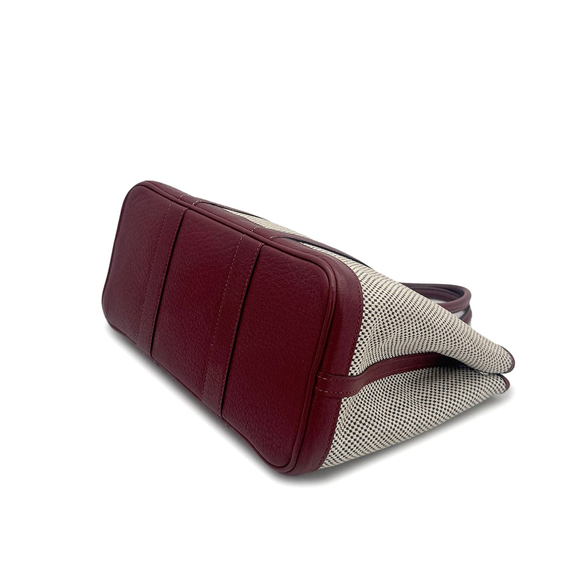 Luxury Promise Japan HERMES GARDEN PARTY TPM ROUGE H TOILE GM BUFFLE SKIPPER HAND BAG 2013 SQUARE Q 90315023