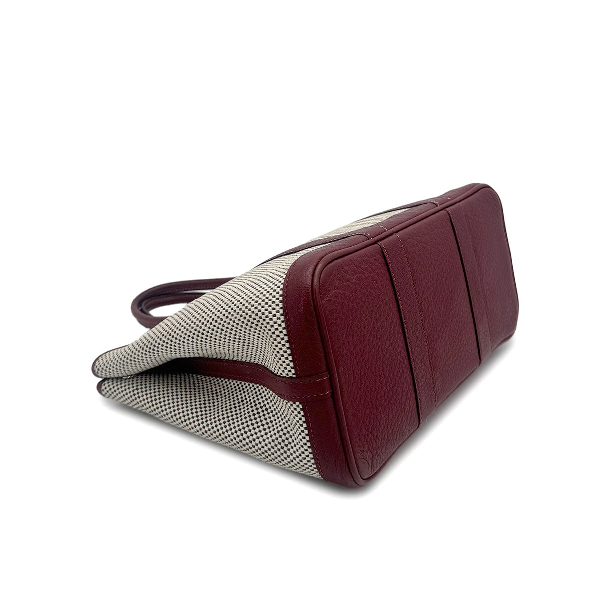 Luxury Promise Japan HERMES GARDEN PARTY TPM ROUGE H TOILE GM BUFFLE SKIPPER HAND BAG 2013 SQUARE Q 90315023