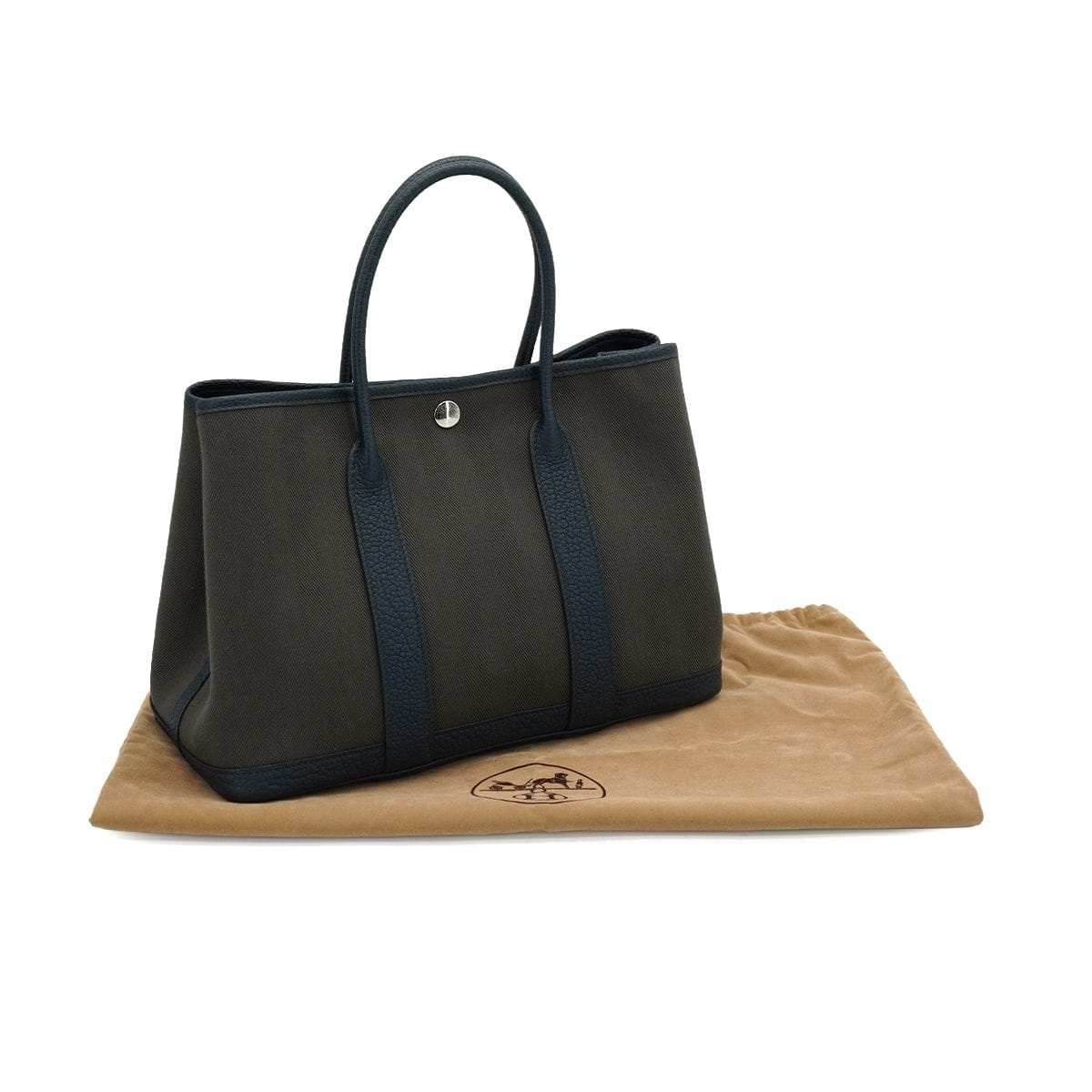 Luxury Promise Japan HERMES GARDEN PARTY TPM VERT DE GRIS BLUE DE PRUSSE TOILE CHEVRON VEAU NEGONDA HAND BAG 2015 T STAMP 90341719