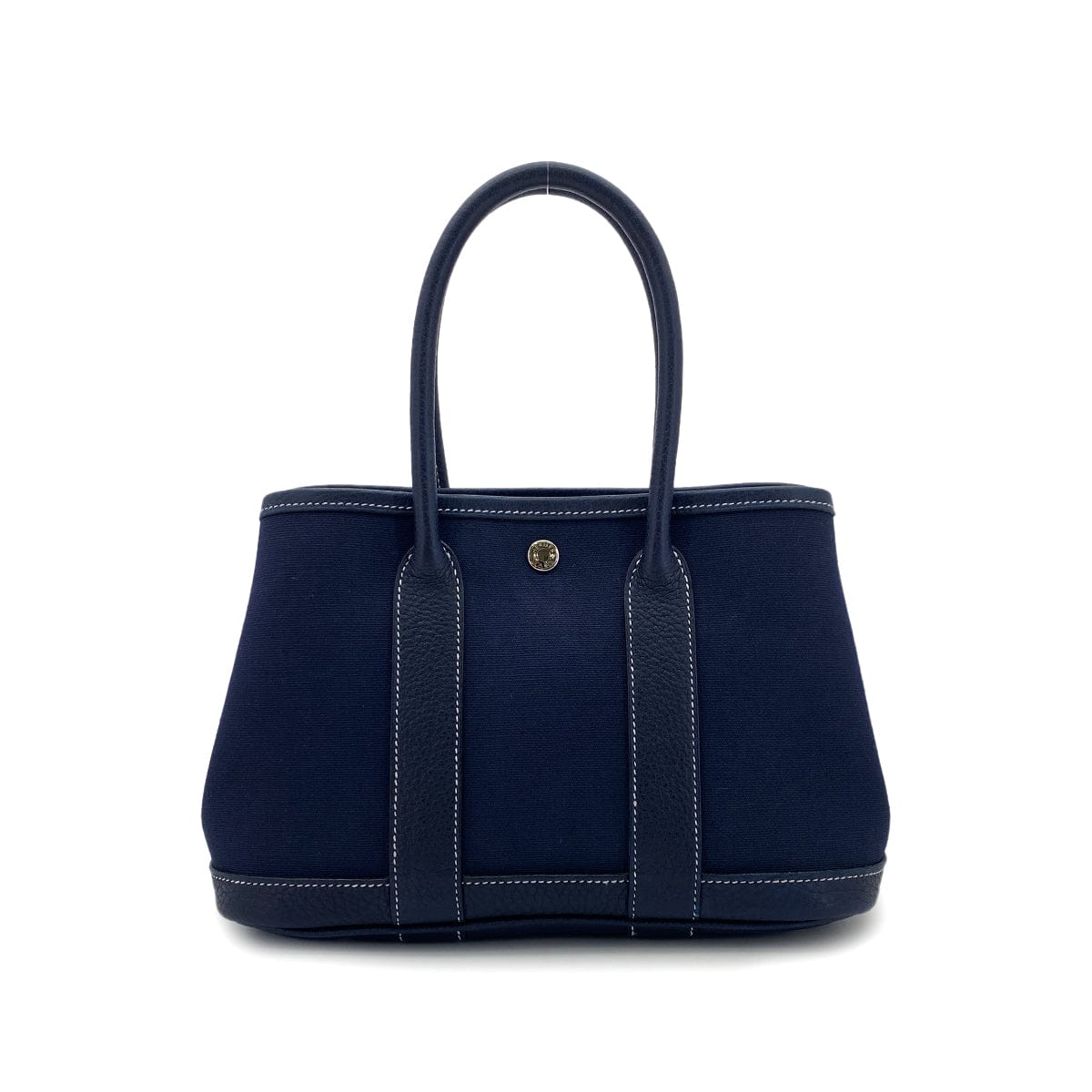 Luxury Promise Japan HERMES GARDEN PARTY TTPM BLUE MARINE TOILE OFFICIER NEGONDA HAND BAG □I 90301094