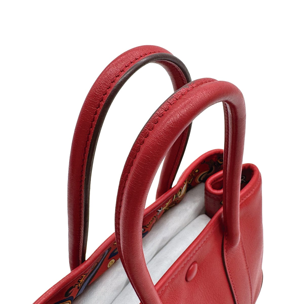 Luxury Promise Japan HERMES GARDEN TWILLY TTPM VERMILION SWIFT HAND BAG 2006 SQUARE J 90315018