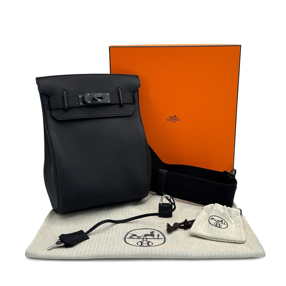 Luxury Promise Japan HERMES HAC A DOS PM SO BLACK TOGO SHOULDER BAG 2025 K STAMP BLACK HARDWARE 90317775