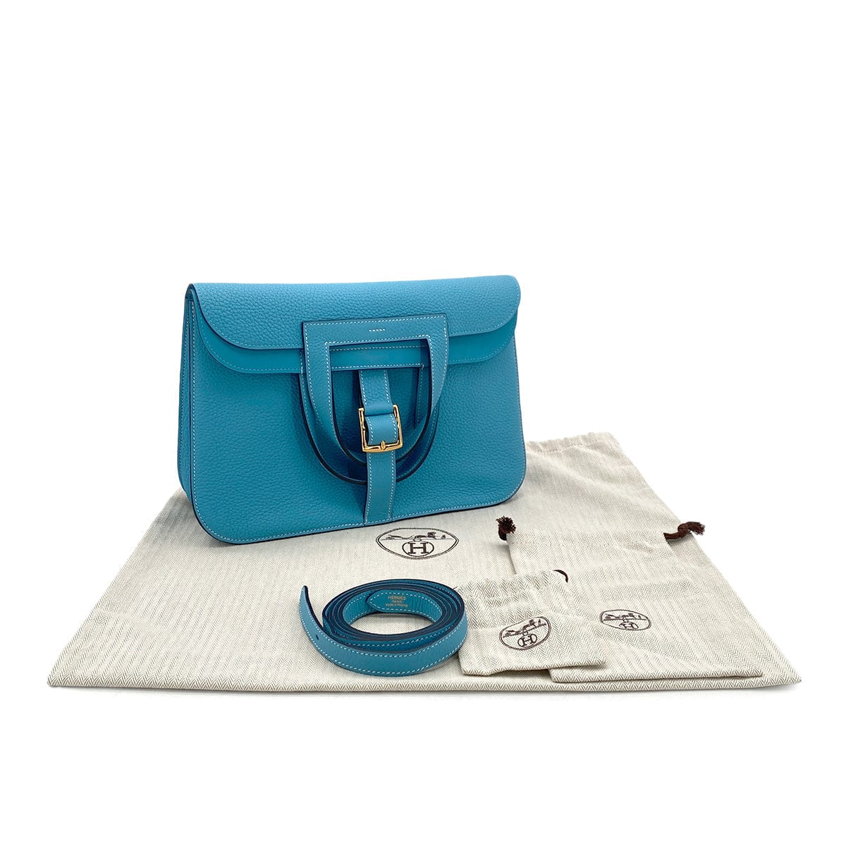 Luxury Promise Japan HERMES HALZAN 31 BLUE DE NORD TAURILLON CLEMENCE 5WAY HAND SHOULDER BAG D GHW 90305901
