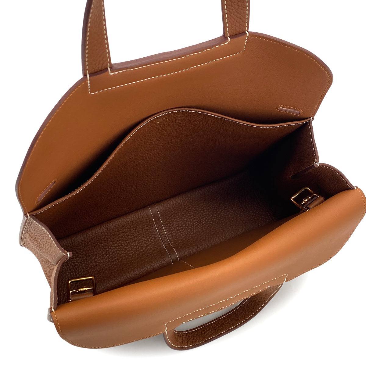 Luxury Promise Japan HERMES HALZAN 31 GOLD TAURILLON CLEMENCE 5WAY HAND SHOULDER BAG B GHW 90301654