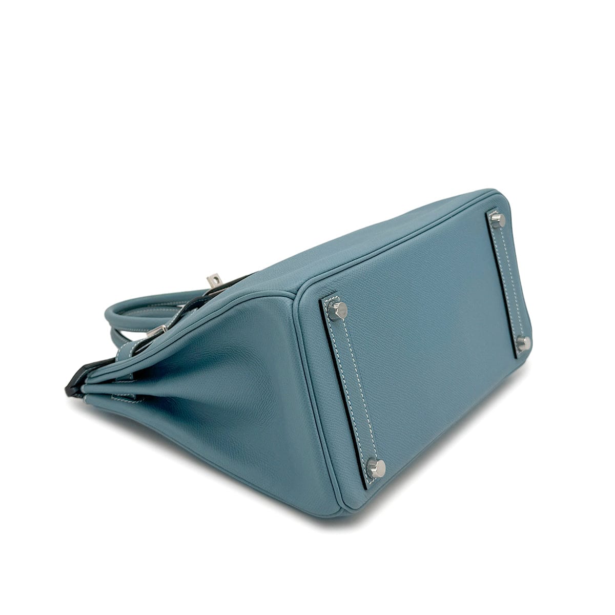 Luxury Promise Japan HERMES HAUT A COURROIES 28 BLUE JEAN VEAU EPSOM HAND BAG 2006 SQUARE J PALLADIUM HARDWARE 90324659