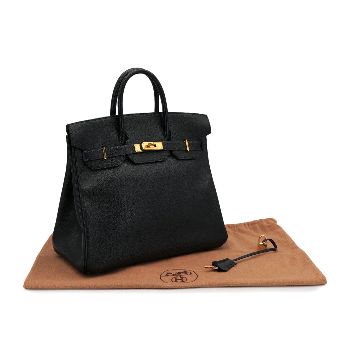 Luxury Promise Japan HERMES HAUT A COURROIES 32 BLACK ARDENNES HAND BAG 1996 CIRCLE Z GOLD HARDWARE 90323447
