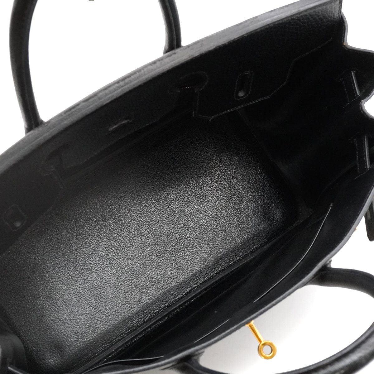 Luxury Promise Japan HERMES HAUT A COURROIES 32 BLACK ARDENNES HAND BAG 1996 CIRCLE Z GOLD HARDWARE 90344865