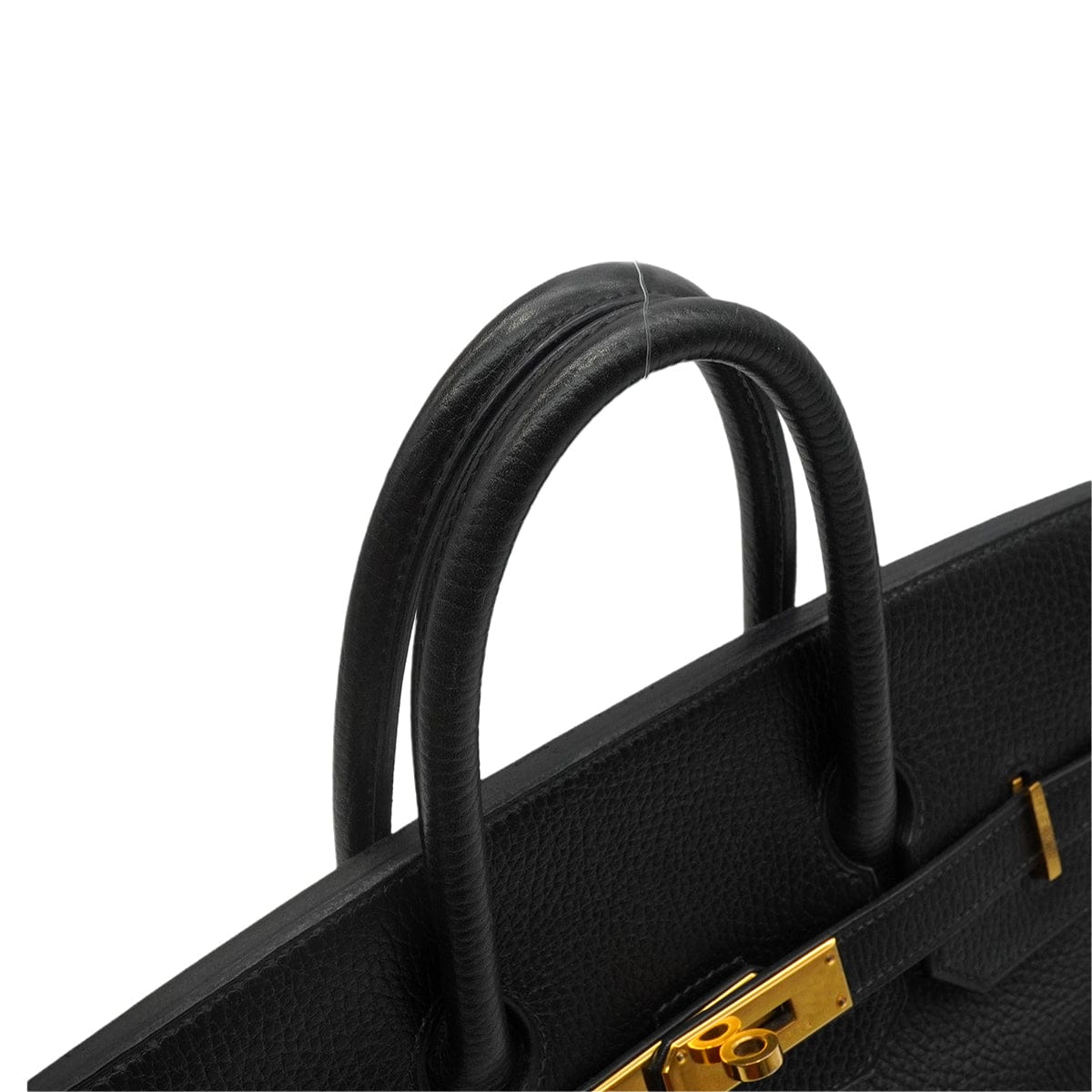 Luxury Promise Japan HERMES HAUT A COURROIES 32 BLACK ARDENNES HAND BAG 1996 CIRCLE Z GOLD HARDWARE 90344865