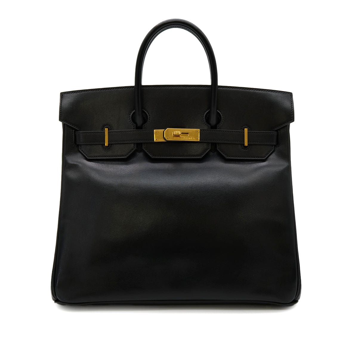 Luxury Promise Japan HERMES HAUT A COURROIES 32 BLACK BOX CALF HAND BAG 〇V GHW 90305996