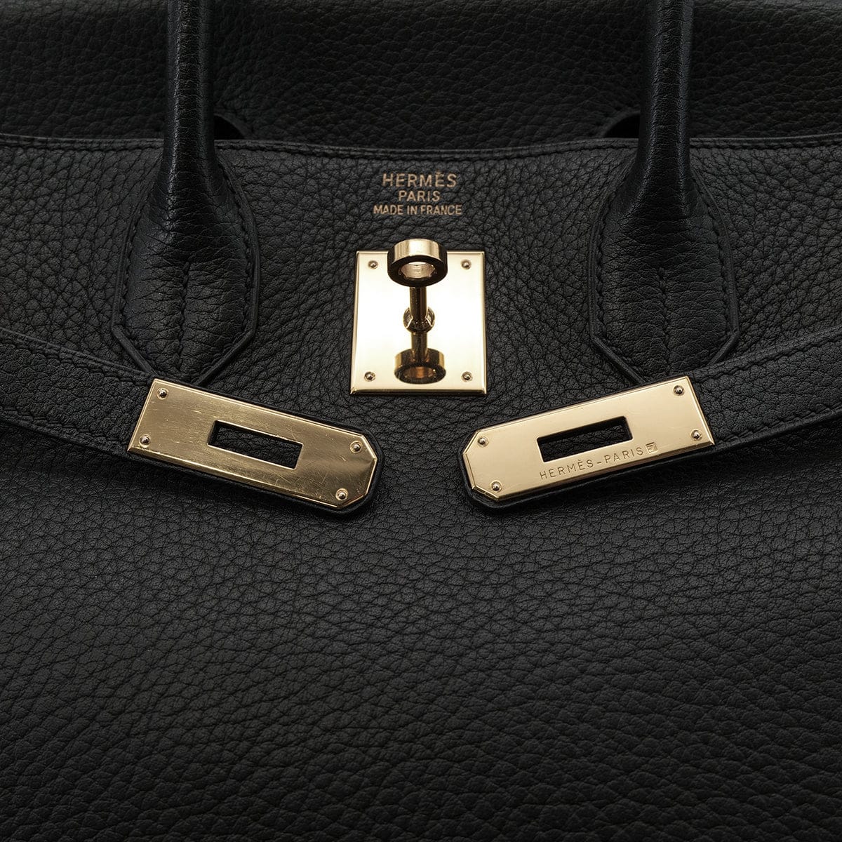 Luxury Promise Japan HERMES HAUT A COURROIES 32 BLACK FJORD HAND BAG □F GHW 90303725