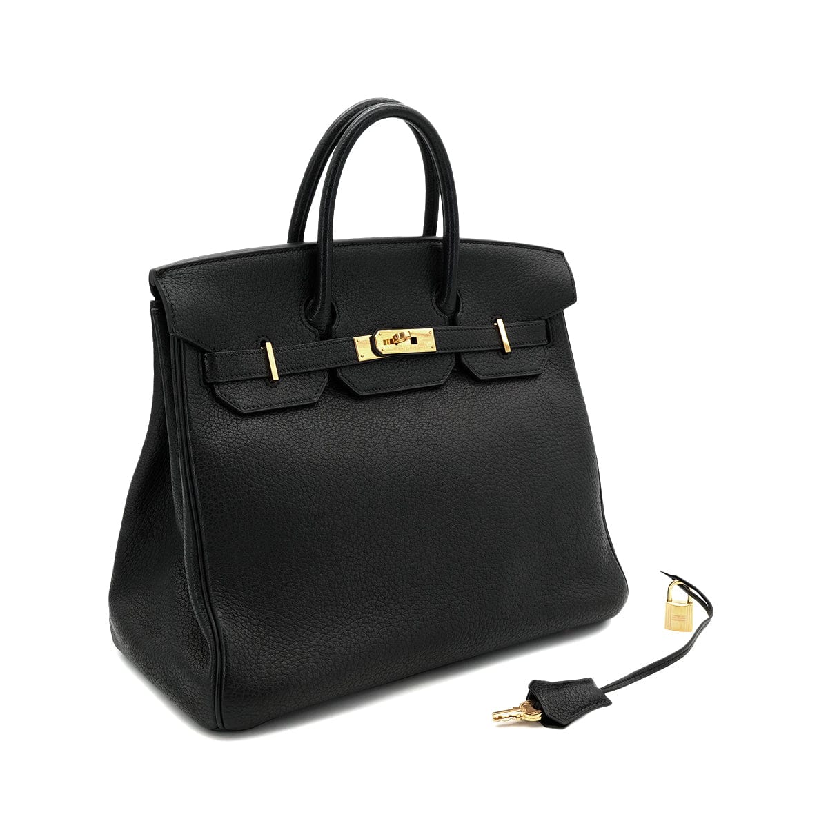 Luxury Promise Japan HERMES HAUT A COURROIES 32 BLACK FJORD HAND BAG □F GHW 90303725