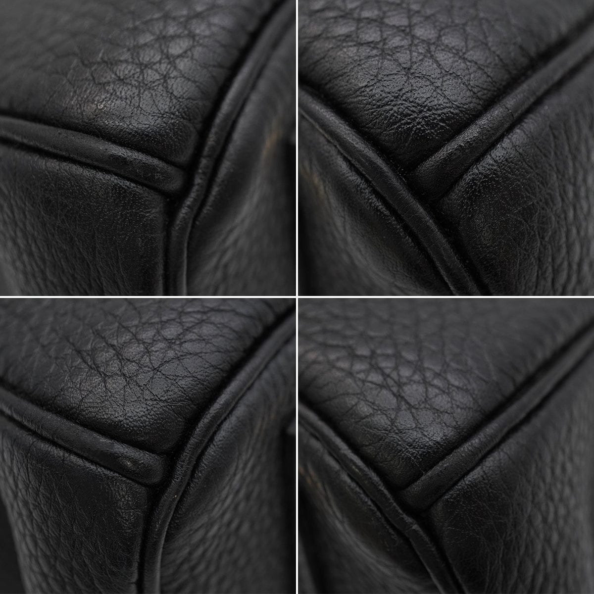 Luxury Promise Japan HERMES HAUT A COURROIES 32 BLACK TOGO HAND BAG 2004 SQUARE H GOLD HARDWARE 90345055