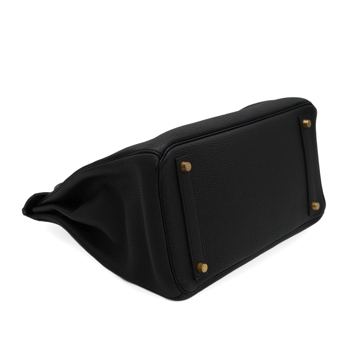 Luxury Promise Japan HERMES HAUT A COURROIES 32 BLACK TOGO HAND BAG 2004 SQUARE H GOLD HARDWARE 90345055